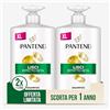 Pantene Pro-V Shampoo Lisci Effetto Seta per Capelli Crespi/Opachi 2x1000ml | Deterge Delicatamente e Protegge i Legami del Capello, senza Siliconi, Olio Minerale, Coloranti, Formato Maxi Convenienza