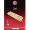 Hoover H4 Sacchetti Battitappeto Originali, Carta, Anti-odore - 4 pz | Extra filtranti; compatibili con Hoover Turbopower 1; chiusura igienica; installazione rapida; lunga durata