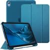 FINTIE Cover per iPad (A16) 11ª Gen 11" (2025) / iPad 10ª Gen 10.9" (2022) | con Portapenne - Sottile Leggero Opaca Trasparente Posteriore Custodia con Auto Sveglia/Sonno, Blu Scuro