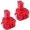 TOPBATT 2 X 12V 3.6Ah batteria di ricambio per makita batteria 12V NI-MH batteria 1222 PA12 1220 1233S 1233SA 1233 1234 1235 1235B 1235F 192696-2 192698-8 192698-A 193138-9 193157-5 ML120