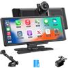 Avylet Schermo per auto 9.26 pollici,Wireless Carplay e Android Auto | con Dash Cam 4K, Fotocamera Posteriore HD, Schermo Touch, Controllo Vocale, Navigazione GPS, Mirror Link, Bluetooth, AUX, FM