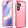 Cozycase Cover TOP 360 Antiurto IP68 Impermeabile Per Samsung Galaxy S24 | Indistruttibile Rugged Militare, Subacquea Waterproof Anti Urto Resistente Antipolvere, Custodia Integrale Doppia Case. Rosa