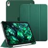 FINTIE Cover per iPad (A16) 11ª Gen 11" (2025) / iPad 10ª Gen 10.9" (2022) | con Portapenne - Sottile Leggero Opaca Trasparente Posteriore Custodia con Auto Sveglia/Sonno, Verde Scuro