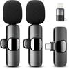 YRF Microfono Lavalier Wireless per iPhone Android iPad, mini microfono, 65FT Range, microfono wireless per la registrazione video, streaming, Podcast, Vlogging, Youtube, Tiktok
