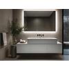 DIAMOND HOME Specchio retroilluminato Bagno 100x80x2,3 cm,Specchio da parete con Led 6000K Luce Fredda, Specchio Moderno Rettangolare, Ingresso, Camera da Letto