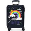 MOVOM Enso Arcoiris Always Smile Trolley cabina Azzurro 38x55x20 cm Rigida ABS Chiusura a combinazione numerica 35L 2,3Kgs 4 Ruote Bagaglio a mano