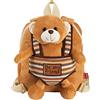 PERLETTI Zainetto Peluche Orsetto Beige Bambina Bambino 3 4 5 Anni - Borsa Zaino da Bimbo Bimba per Scuola Asilo Viaggi - Cartella Scolastica Double Face Morbida - 22x25x3 cm (Orsetto)