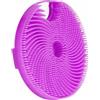 HIEERBUS Scrubber per il corpo in silicone, esfoliante delicato per il corpo in luffa in silicone da doccia con setole facilmente schiumose (Viola)