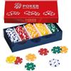 Set poker professionale con 125 fiches in plastica abs - gioco da tavolo per adulti