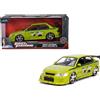 INVINCIBLE HEROES Jada - modellino auto mitsubishi lancer evo ii, di brian del film fast and furious (2002), scala 1:24