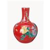 POLSPOTTEN Vaso in porcellana dipinto a mano Ball, alt. 57 cm - Rosso