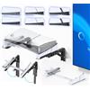 Rysker Supporto Orizzontale PS5 da Parete per PS5/Slim/Pro, Base Orizzontale PS5 Salvaspazio con Design Antiscivolo e Viti di Fissaggio, Supporto Muro Regolabili per Console PS5, Accessori PS5