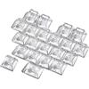 Elnwnnkc 21 Love Not Carveds Retroilluminato Trasparenti Tastiere Cap Profilo Originale per Uso Notturno Gaming Love Not Carveds Keycaps