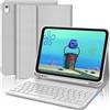 FOGARI Tastiera per iPad A16 11° generazione 11 2025/10a generazione 10.9 2022 | Tastiera Bluetooth senza fili rimovibile per iPad A16 11a/10a generazione, grigio chiaro