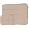 MOSISO 13,3 pollici Custodia PC portatile 13-13.3 pollici Borsa Laptop | Borsa PC per MacBook Air 13/Neo/Pro 13/14, HP Dell ASUS Lenovo, Dodici Square con Tasca Verticale&Pouch, Marrone