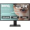 BenQ GW2491PE Monitor 23,8 1080p FHD 120Hz IPS Eye-Care per Ufficio | 1920x1080, Visual Optimizer, Flicker-free, Low Blue Light, Cornici Sottili, Certificato TÜV, Eye-CareU