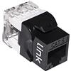 LINK LK6UB PRESA RETE KEYSTONE JACK RJ45 CATEGORIA 6 UTP COLORE NERO 180° CONTATTI DORATI 50 MICRON