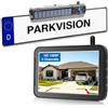 PARKVISION Kit Camera Retromarcia 5 Senza Fili Solare | 1080P, batteria 5000mAh, IP68, ricarica USB, senza foratura, 2,4GHz, per berlina, SUV, pick-up compatto