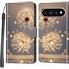 Salanheo Cover per Google Pixel 9 Pro XL / 10 Pro XL / 11 Pro XL, Dente di leone | Portacarte, Chiusura Magnetica, Flip Case, Antiurto Custodia, Funzione Stand