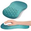 newplenty Tappetino per mouse con poggiapolsi, tappetino ergonomico per alleviare il dolore nel tunnel carpale, memory foam con base in gomma antiscivolo, per computer, laptop, desktop (verde)