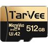 FamGea Schede di memoria Micro SD 512 GB, scheda SD, video UHD per GoPro, action cam, videocamera 4K Pro, smartphone, scheda di memoria MicroSDXC UHS-I U3 A1 V30