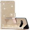 Tivenfezk Nadoli Glitter Cover per Samsung Galaxy S10 Plus,Portafoglio con Porta Carte in Pelle PU Cordino per Donna Magnetica Supporto Cavalletto Chiusura Protettiva Custodia