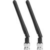 Ejoyous Antenna UHF 2 pezzi ABS con connettore BNC EW100 EW300 | ABS Resistente, Installazione Semplice, Compatto, Connettore BNC, Montaggio Rapido, Sistemi EW100 EW300