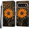 Salanheo Cover per Google Pixel 9 Pro XL / 10 Pro XL / 11 Pro XL, crisantemo | Portacarte, Chiusura Magnetica, Flip Case, Antiurto Custodia, Funzione Stand