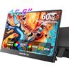 HGFRTEE Monitor Portatile 15,6 Pollici, FHD 1920x1080 IPS 60Hz | Schermo esterno ultrasottile con Kickstand, altoparlanti, VESA, USB-C e Mini HDMI - per Laptop, PC, Smartphone, Console