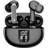 Sacolin Yyk-Q10 - Cuffie wireless con cancellazione del rumore, display digitale, 6-8 ore di riproduzione, colore: nero