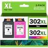 ECHALLENGE 302XL Cartucce di ricambio per cartucce HP 302 302 XL per HP Envy 4525 4520 4522 4527 4524 DeskJet 3630 3636 3638 3639 1110 2130 OfficeJet 3830 31 3833 52 20 522 30