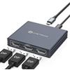 VEDINDUST Sdoppiatore da USB-C a DisplayPort per 3 Schermi Splitter USB-C Thunderbolt 4K a 60 Hz con 3 Porte DP 1.4 da 100 W PD, supporta le Modalità MST e SST, MST Extended Display solo per Windows