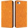 LEMAXELERS Custodia per Apple iPhone 16E Portafoglio Cover Flip Pelle Portafoglio Magnetica Libro [cavalletto] [Slot per schede] Wallet Shock-Absorption Antiurto Cover per iPhone SE 4 2025 XCFG Orange