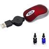 Samudgate Mini mouse con cavo, piccolo cavo retrattile USB, mouse ottico compatto, 1600 DPI, mouse da viaggio per bambini, mouse portatili con cavo per viaggi, ufficio, casa, computer portatile,