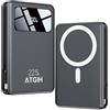 ATGIH Power bank magnetico wireless da 20000 mAh, batteria magnetica a ricarica rapida da 22,5 W per iPhone 17/16/15/14/13/12 e tutte le serie, nero