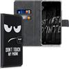 kwmobile Custodia Compatibile con Xiaomi Redmi 9A / 9AT Cover - Portafoglio Pelle Sintetica con Chiusura Magnetica - Porta Carte Don't touch my phone