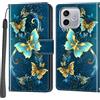 PHINIENLAND Cover per Honor 600 Lite / 500 Smart custodia portafoglio Turquoise | 3 scomparti carte, 1 tasca banconote, Chiusura magnetica, Supporto, Pelle PU flip cover per Honor 600 Lite
