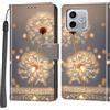PHINIENLAND Cover per Honor 600 Lite / 500 Smart custodia portafoglio Dente di leone | 3 scomparti carte, 1 tasca banconote, Chiusura magnetica, Supporto, Pelle PU flip cover per Honor 600 Lite