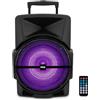 Pyle Speaker Bluetooth Portatile, Altoparlante Amplificato Portatile, Ricaricabile da 1200 Watt con Ingresso USB SD MP3 AUX da 0,35 cm, Luce da Festa Lampeggiante e Radio FM