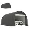 Outsunny Tendone da Giardino per Auto e Attrezzi con Ingresso a Cerniera, Picchetti e Funi, 500x300x240 cm