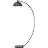 HOMCOM Lampada da Terra ad Arco Moderna 40W E2, Paralume in Metallo, Base in Marmo, Interruttore a Pedale, Nero | Aosom Italy