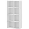 HOMCOM Libreria Scaffale a 8 Cubi per Soggiorno Ufficio Camera da Letto, 60x30x121 cm, Effetto Legno Bianco | Aosom Italy