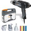 Steinel Pistola ad aria calda HG 2120 E - Termosoffiatore con incl. 3 ugelli, tubi termoretraibili e valigetta, potenza 2200 W, cavo 2,2 m, vita utile 750 ore