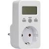 as - Schwabe Contatore elettrico per interni, con display digitale, misuratore dei costi energetici, consumo energetico e misuratore di energia, consumo energetico sempre in sintesi: IP 20, bianco, 24052
