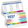 Kartoflak Calendario da Tavolo 2027 | Smart COLOR | 26 Facciate 3 Mesi per Pagina (SmartColor)