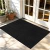SHACOS Zerbino Ingresso Esterno Interno 60x90cm, Antiscivolo Tappeto, Nero | Lavabile Tappeto Asciugapassi Entrata Casa, Assorbente, Resistente Sporco, A Pelo Basso Zerbini per Porta, Patio, Terrazzo