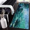 Siunwdiy Tappeto Lungo per Corridoio, Tappeto Passatoia Antiscivolo da Ingresso Salotto Tappeto Pelo Corto 2 metri Blu Verde Tappeto per Cucina lavabile Tappeto Runner per Camera da Letto，60x200cm