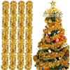 Kalamakala Ghirlanda Albero di Natale, 4pcs Ghirlanda di Natale Tinsel, Festoni Albero di Natales, Ghirlandas Orpelli Natalizia per Alberos Natalizie Decorazioni Casa Interno Esterni