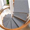 Generic 1 Pezzi Tappetini Autoadesivi Antiscivoli per Scale a Chiocciola Interni | Per gradini curvi, tessuto effetto sisal, bordo rifinito, retro adesivo, posa senza attrezzi, facile pulizia