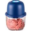 xjdagaoge Frullatore Tritatutto Multifunzione, Tritatutto for Alimenti, Robot da Cucina Portatile Senza Fili, Può Macinare la Carne e Preparare Cibo Complementare(Blue)